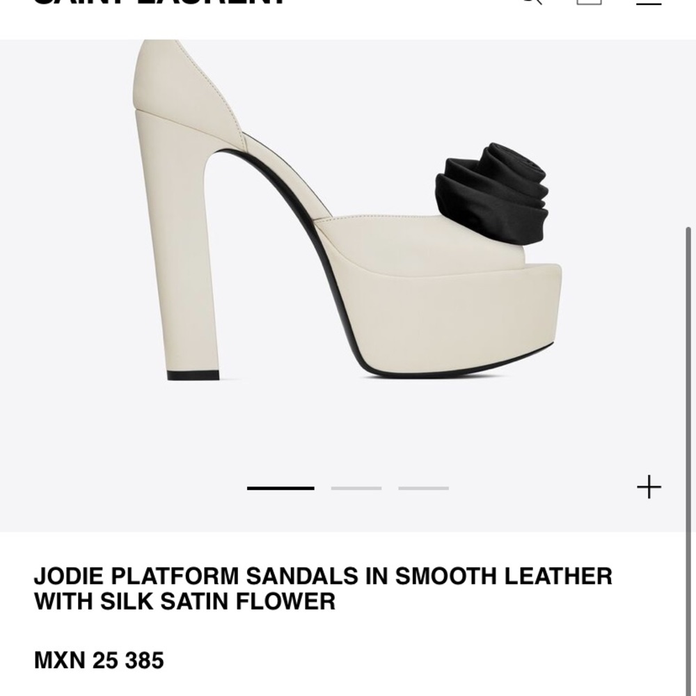 IN SEARCH OF WHITE JODIE WITH BLACK SATIN FLOWER